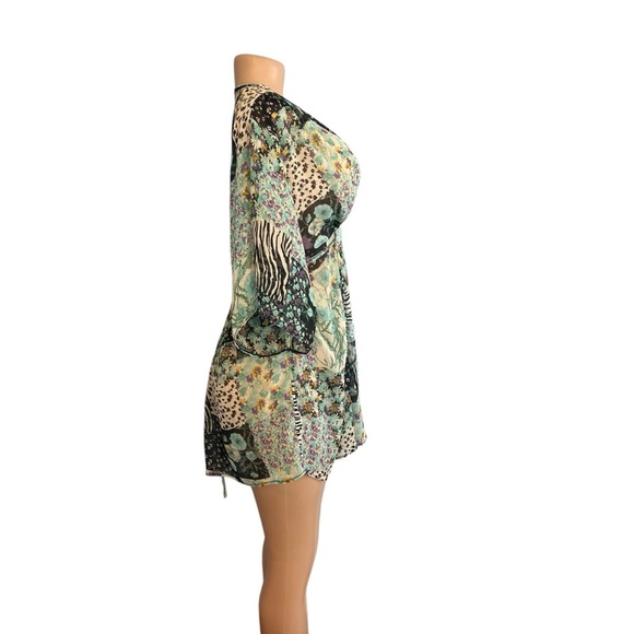 Bebe Y2K Retro Floral Patchwork Print Kaftan - Picture 5 of 9